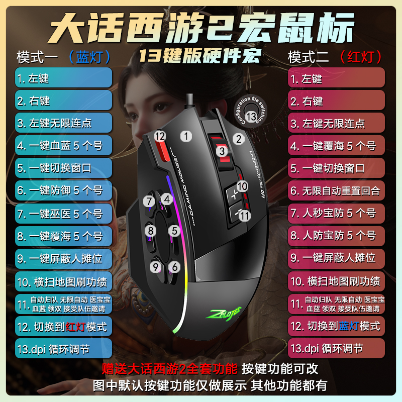 C13鼠标 大话西游用法